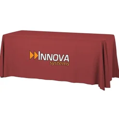 Serged Open-Back Table Throw with Pocket - 6 feet