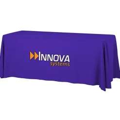 Serged Open-Back Table Throw with Pocket - 6 feet
