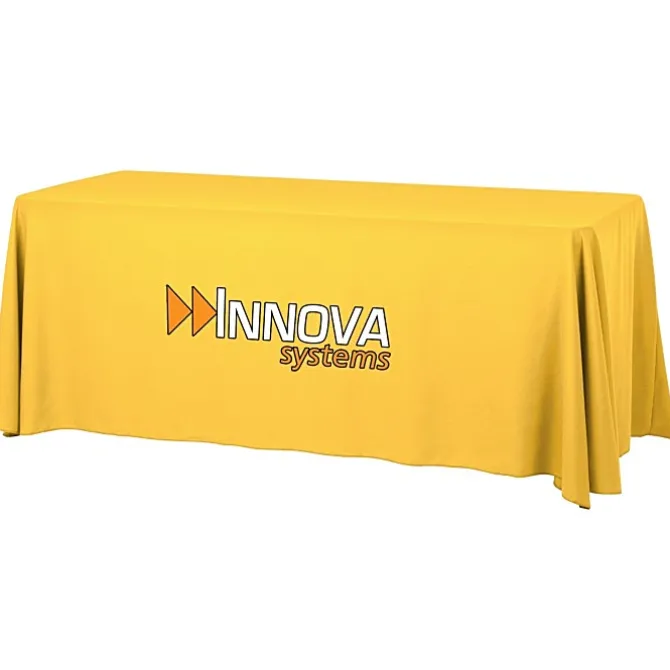 Serged Open-Back Table Throw with Pocket - 6 feet