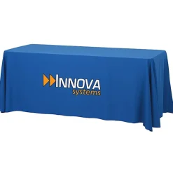 Serged Open-Back Table Throw with Pocket - 6 feet