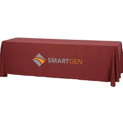 Serged Open-Back Table Throw with Pocket - 8 feet