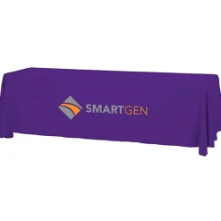 Serged Open-Back Table Throw with Pocket - 8 feet