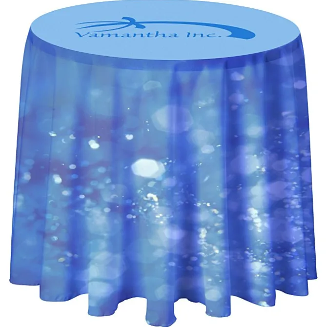 Serged Round Table Throw - Cafe Height - Full Color