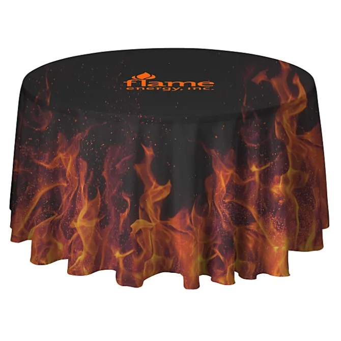 Serged Round Table Throw - 4 feet - Full Color