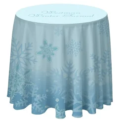 Serged Round Table Throw - 3 feet - Full Color