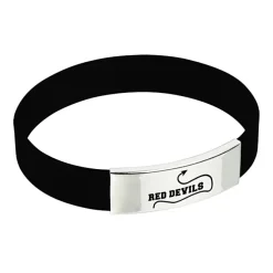 Silicone Wristband with Metal Accent