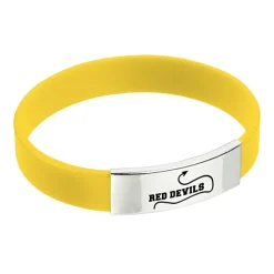 Silicone Wristband with Metal Accent