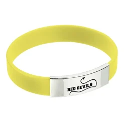 Silicone Wristband with Metal Accent