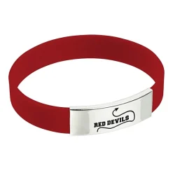 Silicone Wristband with Metal Accent