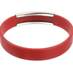 Silicone Wristband with Metal Accent