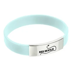 Silicone Wristband with Metal Accent