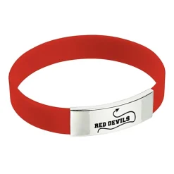 Silicone Wristband with Metal Accent