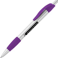 Simplistic Grip Pen - Silver - 24 hr