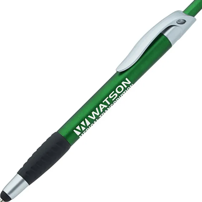Simplistic Stylus Grip Pen - Metallic - Silver
