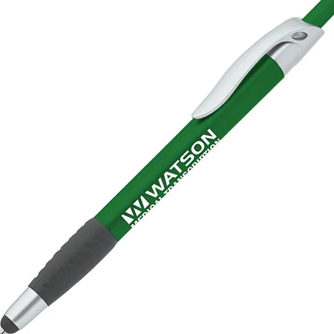 Simplistic Stylus Grip Pen - Metallic - Silver