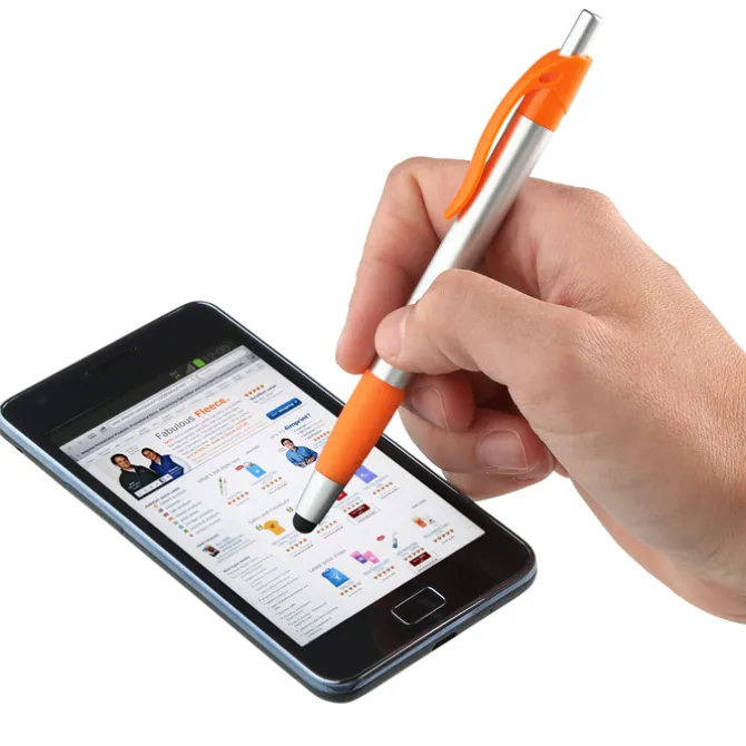 Simplistic Stylus Grip Pen - Silver - 24 hr