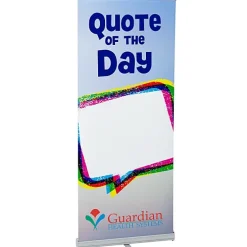 Single Foot Retractable Dry Erase Banner Display - 33-1/2 inches