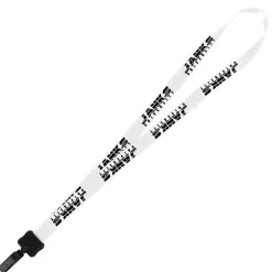 Smooth Nylon Lanyard - 3/4 inches - 36 inches - Plastic Bulldog Clip