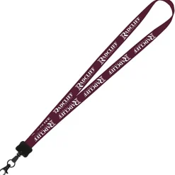 Smooth Nylon Lanyard - 3/4 inches - 34 inches - Metal Lobster Claw