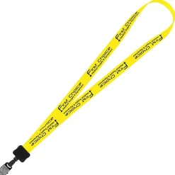 Smooth Nylon Lanyard - 3/4 inches - 32 inches - Large Metal Bulldog Clip