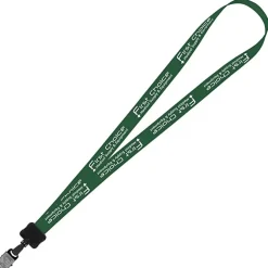 Smooth Nylon Lanyard - 3/4 inches - 32 inches - Large Metal Bulldog Clip