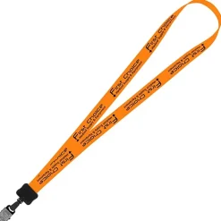 Smooth Nylon Lanyard - 3/4 inches - 32 inches - Large Metal Bulldog Clip