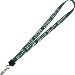 Smooth Nylon Lanyard - 3/4 inches - 34 inches - Snap with Metal Bulldog Clip