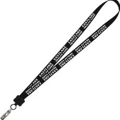 Smooth Nylon Lanyard - 3/4 inches - 36 inches - Snap with Metal Bulldog Clip