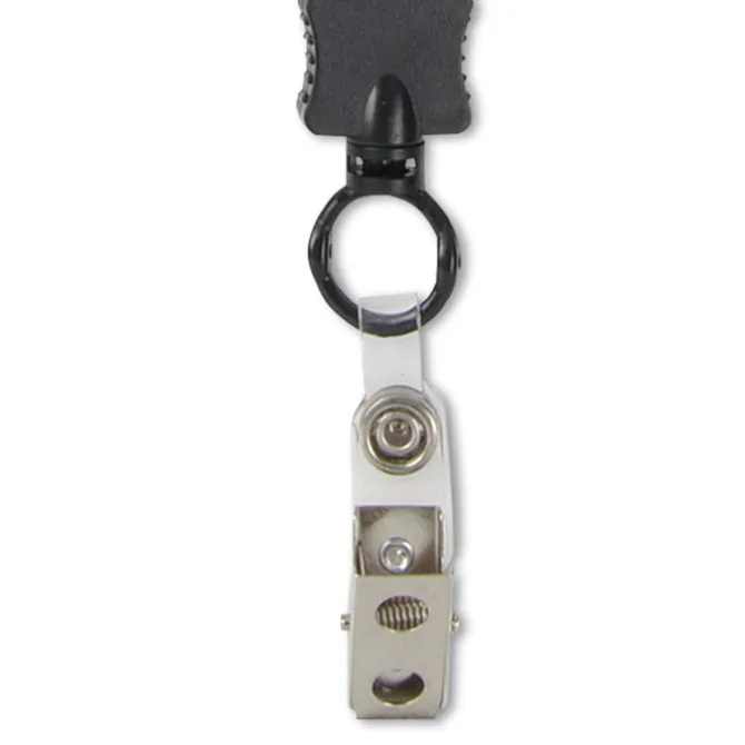 Smooth Nylon Lanyard - 3/4 inches - 36 inches - Snap with Metal Bulldog Clip