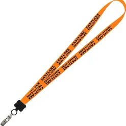 Smooth Nylon Lanyard - 3/4 inches - 36 inches - Snap with Metal Bulldog Clip