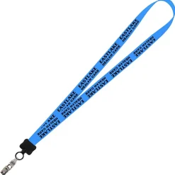 Smooth Nylon Lanyard - 3/4 inches - 36 inches - Snap with Metal Bulldog Clip