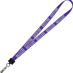 Smooth Nylon Lanyard - 3/4 inches - 36 inches - Snap with Metal Bulldog Clip