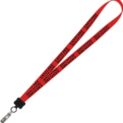 Smooth Nylon Lanyard - 3/4 inches - 36 inches - Snap with Metal Bulldog Clip