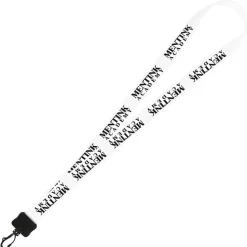 Smooth Nylon Lanyard - 3/4 inches - 32 inches - Plastic Swivel Snap Hook - 24 hr