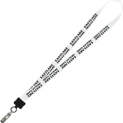 Smooth Nylon Lanyard - 3/4 inches - 32 inches - Snap with Metal Bulldog Clip