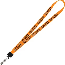 Smooth Nylon Lanyard - 3/4 inches - 32 inches - Snap with Metal Bulldog Clip