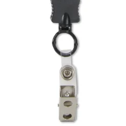 Smooth Nylon Lanyard - 3/4 inches - 32 inches - Snap with Metal Bulldog Clip