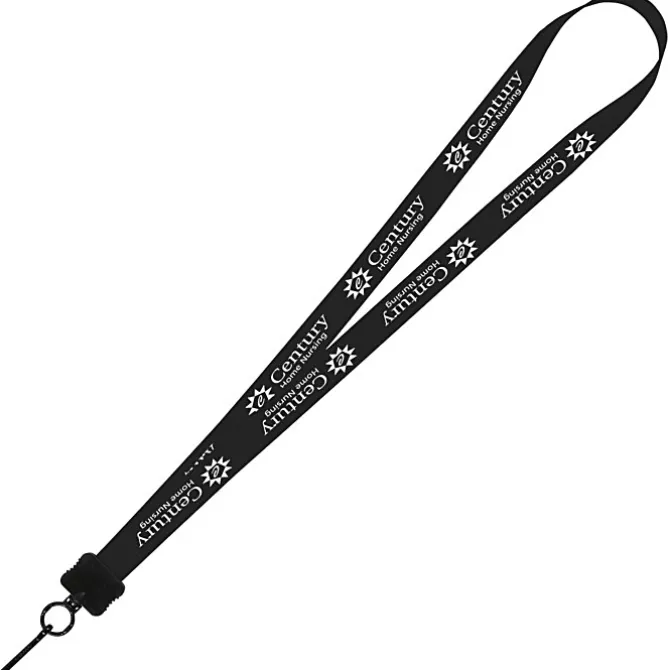 Smooth Nylon Lanyard - 3/4 inches - 36 inches - Metal Swivel Snap Hook