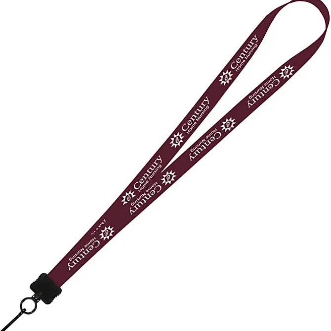 Smooth Nylon Lanyard - 3/4 inches - 36 inches - Metal Swivel Snap Hook