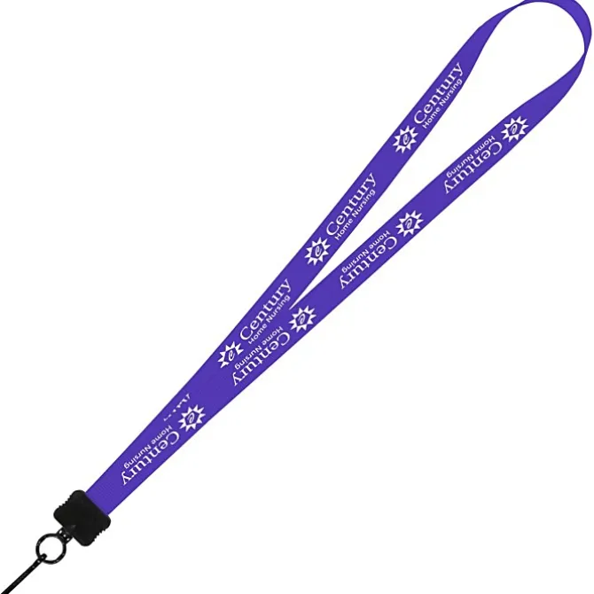Smooth Nylon Lanyard - 3/4 inches - 36 inches - Metal Swivel Snap Hook