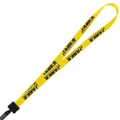 Smooth Nylon Lanyard - 3/4 inches - 34 inches - Plastic Bulldog Clip