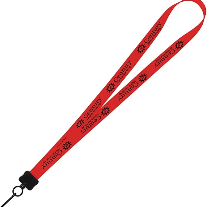 Smooth Nylon Lanyard - 3/4 inches - 32 inches - Metal Swivel Snap Hook