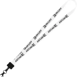 Smooth Nylon Lanyard - 3/4 inches - 32 inches - Metal Lobster Claw - 24 hr