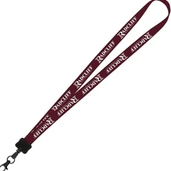 Smooth Nylon Lanyard - 3/4 inches - 32 inches - Metal Lobster Claw - 24 hr