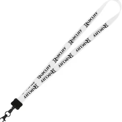 Smooth Nylon Lanyard - 3/4 inches - 34 inches - Metal Lobster Claw - 24 hr