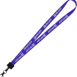 Smooth Nylon Lanyard - 3/4 inches - 34 inches - Metal Lobster Claw - 24 hr