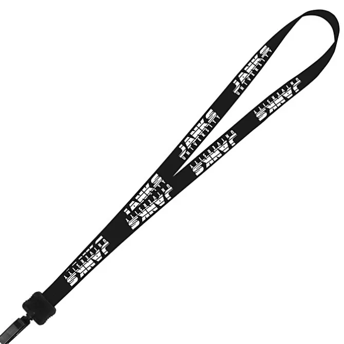 Smooth Nylon Lanyard - 3/4 inches - 36 inches - Plastic Bulldog Clip - 24 hr