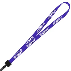Smooth Nylon Lanyard - 3/4 inches - 36 inches - Plastic Bulldog Clip - 24 hr