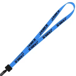 Smooth Nylon Lanyard - 3/4 inches - 32 inches - Plastic Bulldog Clip