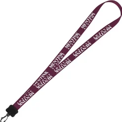 Smooth Nylon Lanyard - 3/4 inches - 34 inches - Plastic Swivel Snap Hook